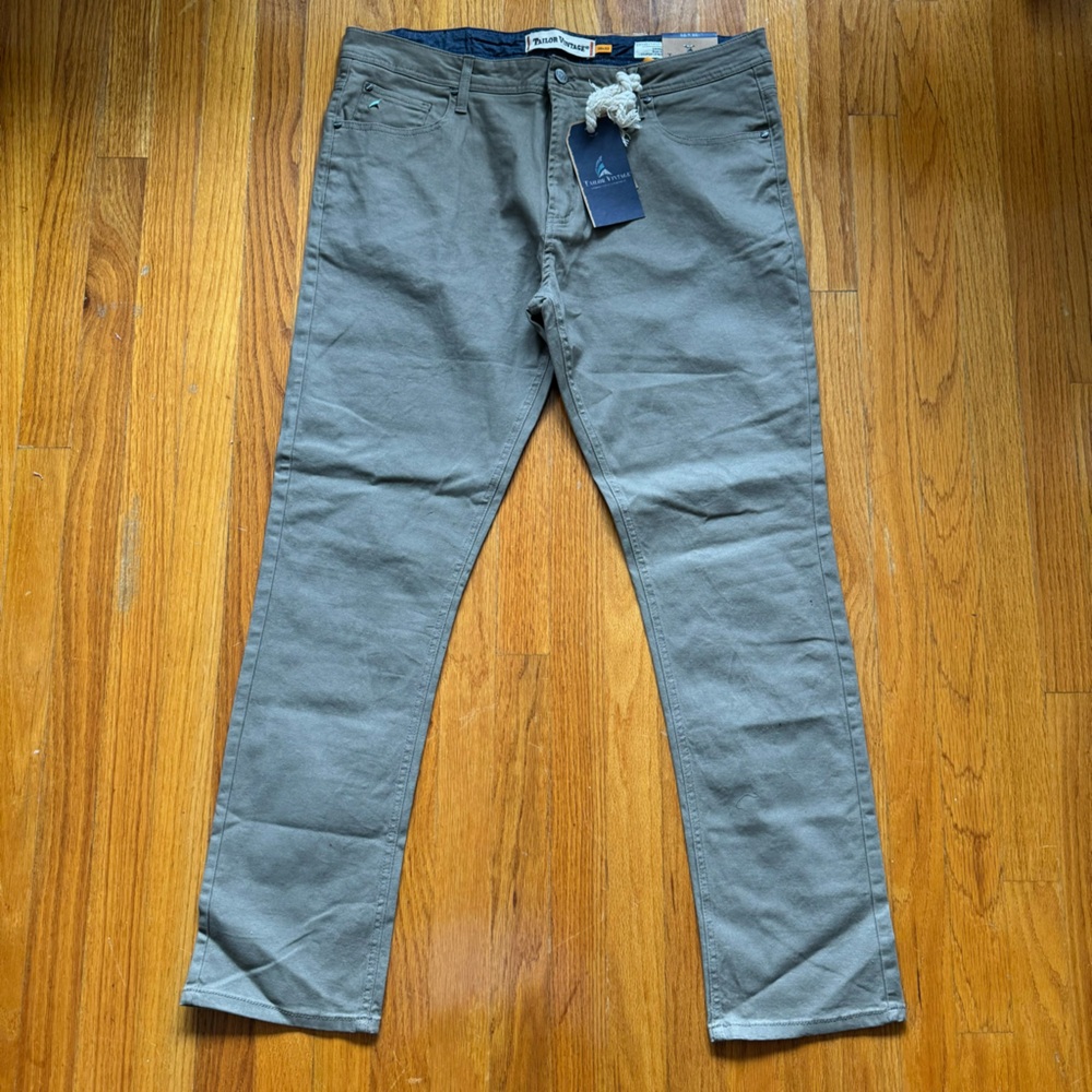 Tailor Vintage NWT Mens 38x32 Tailor Grey Pants Canaan Slim Fit